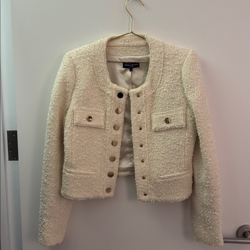 Generation Love Ivory Tweed Jacket